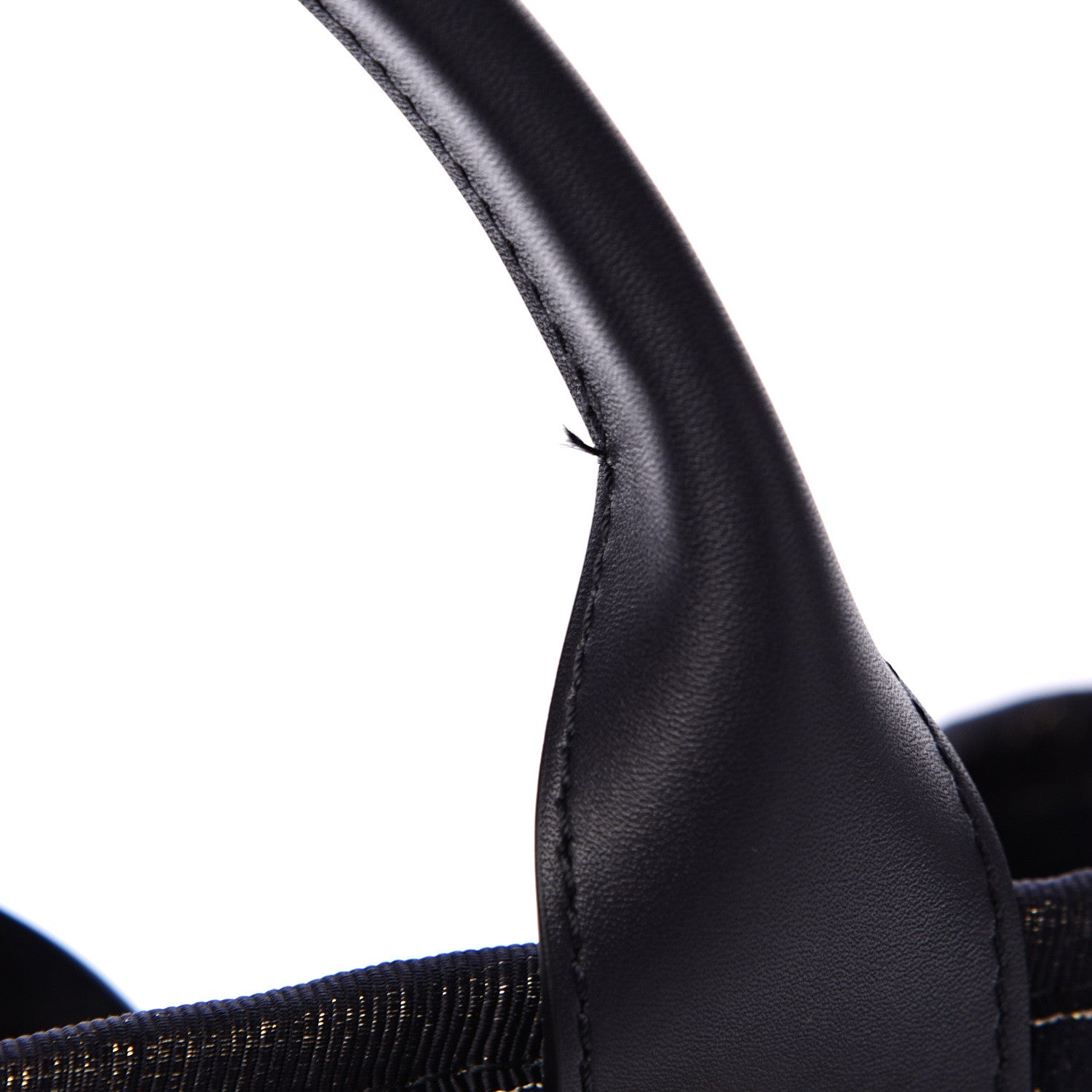 Chanel Lurex Canvas Medium Deauville Tote Navy Blue Gold 10 of 11