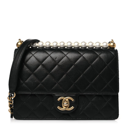 Chanel Lambskin Quilted Small Chic Pearls Flap Black 1 of 11