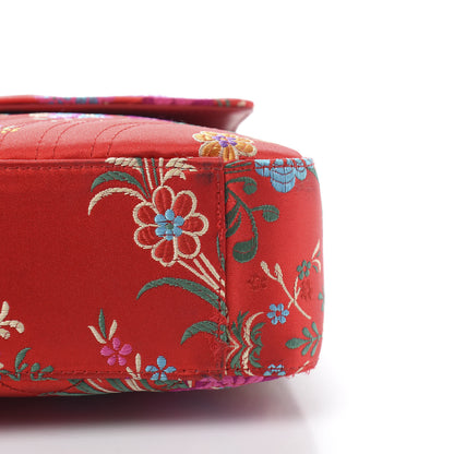 Gucci Jacquard Matelasse Floral Medium GG Marmont Shoulder Bag Red 13 of 15