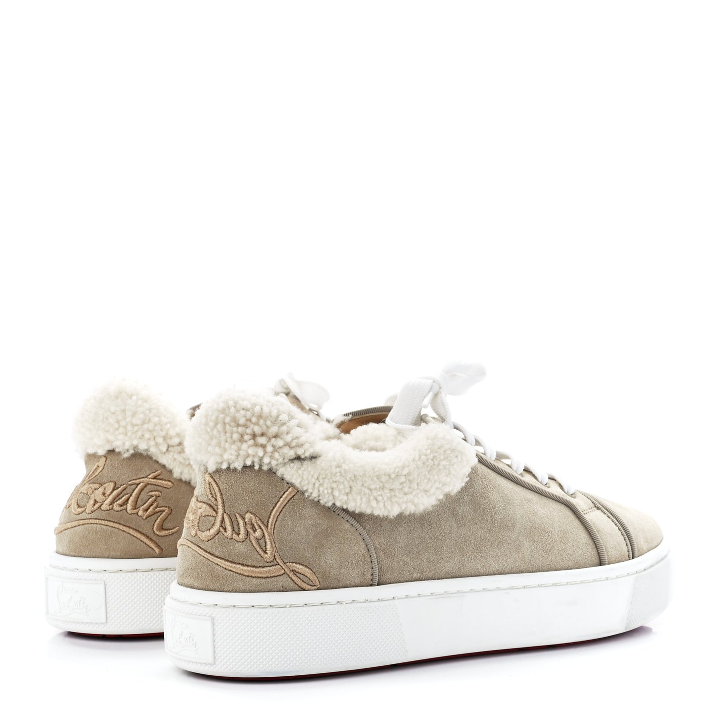 Suede Shearling Fun Vierissima Flat Sneakers 40.5 Atlas