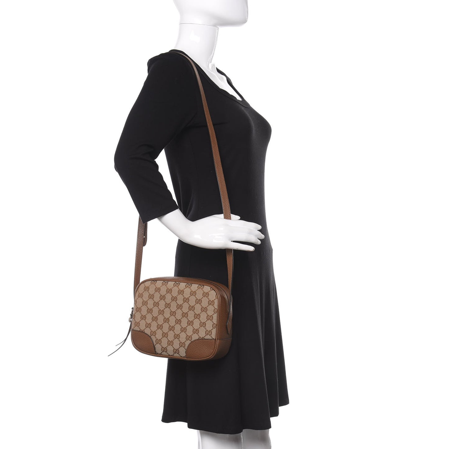 Monogram Mini Bree Messenger Bag Beige Tabacco