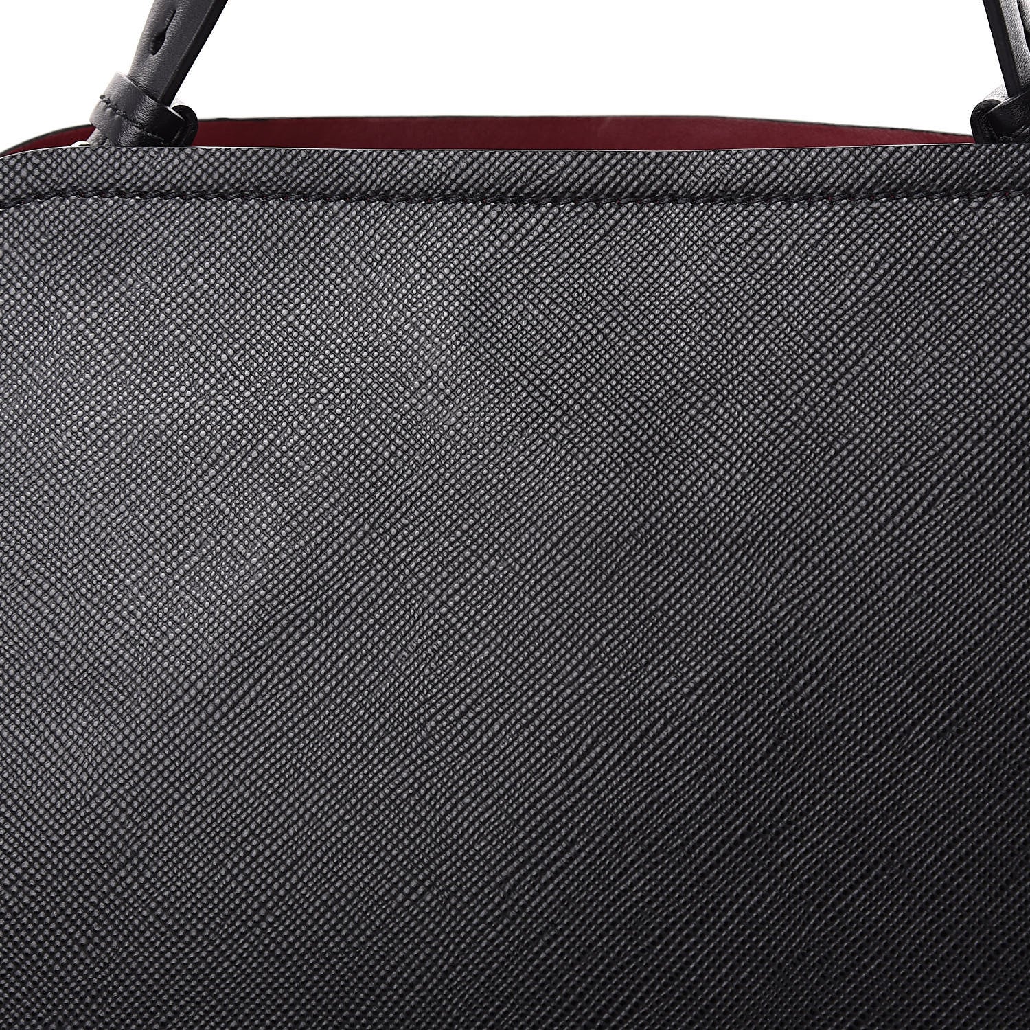 Prada Saffiano Cuir Matinee Tote Black Cherry 8 of 10