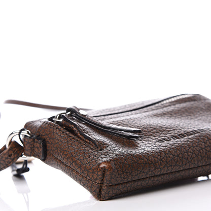 Burberry Grainy Calfskin Mini Rossett Bodybrit Biker Crossbody Saddle Brown 7 of 10