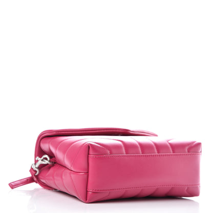 Saint Laurent Calfskin Y Quilted Monogram Toy Loulou Crossbody Bag Freesia 4 of 10