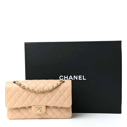 Chanel Caviar Quilted Medium Double Flap Beige 11 of 11