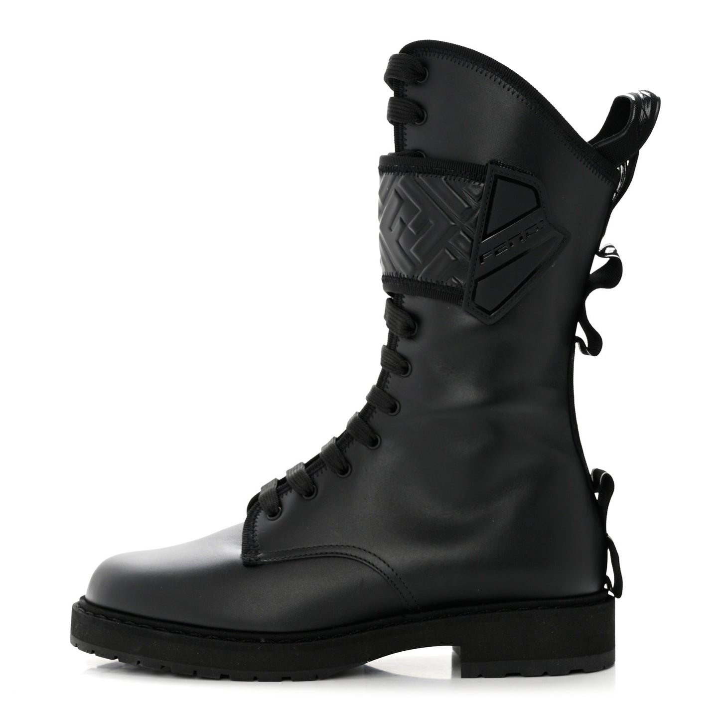 Vitello FF Embossed Biker Boots 36 Black