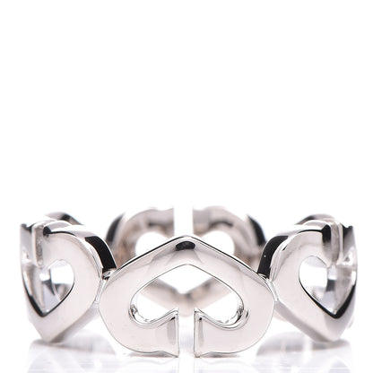 Cartier 18K White Gold Diamond Hearts and Symbols Ring 51 5.75 3 of 4