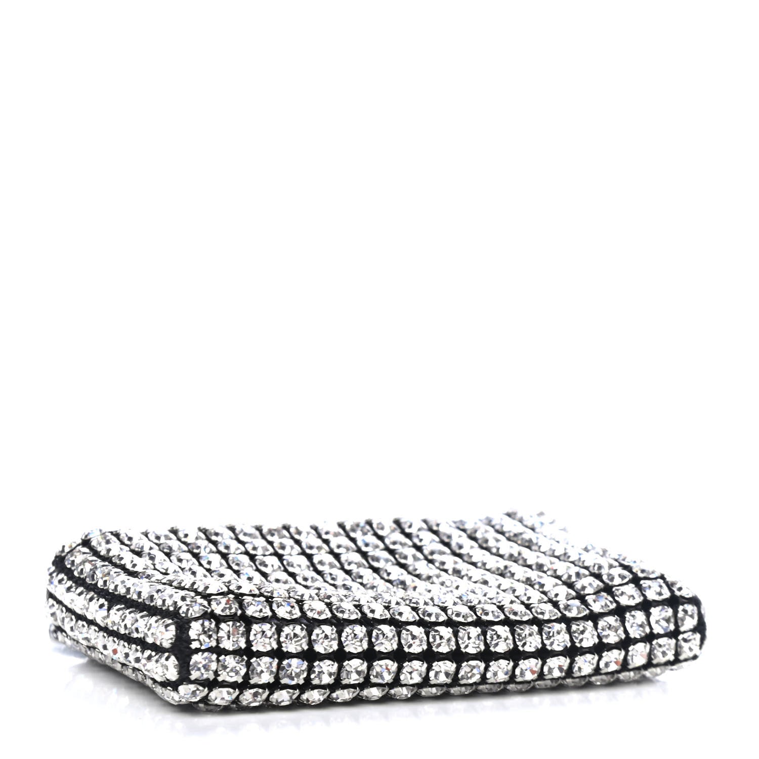 Alexander Wang Mesh Crystal Rhinestone Nano Heiress Shoulder Bag Black Silver 3 of 4