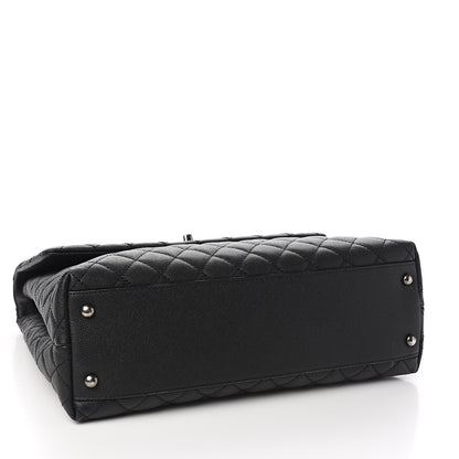 Chanel Caviar Lizard Quilted Large Coco Handle Flap Black 3 of 11