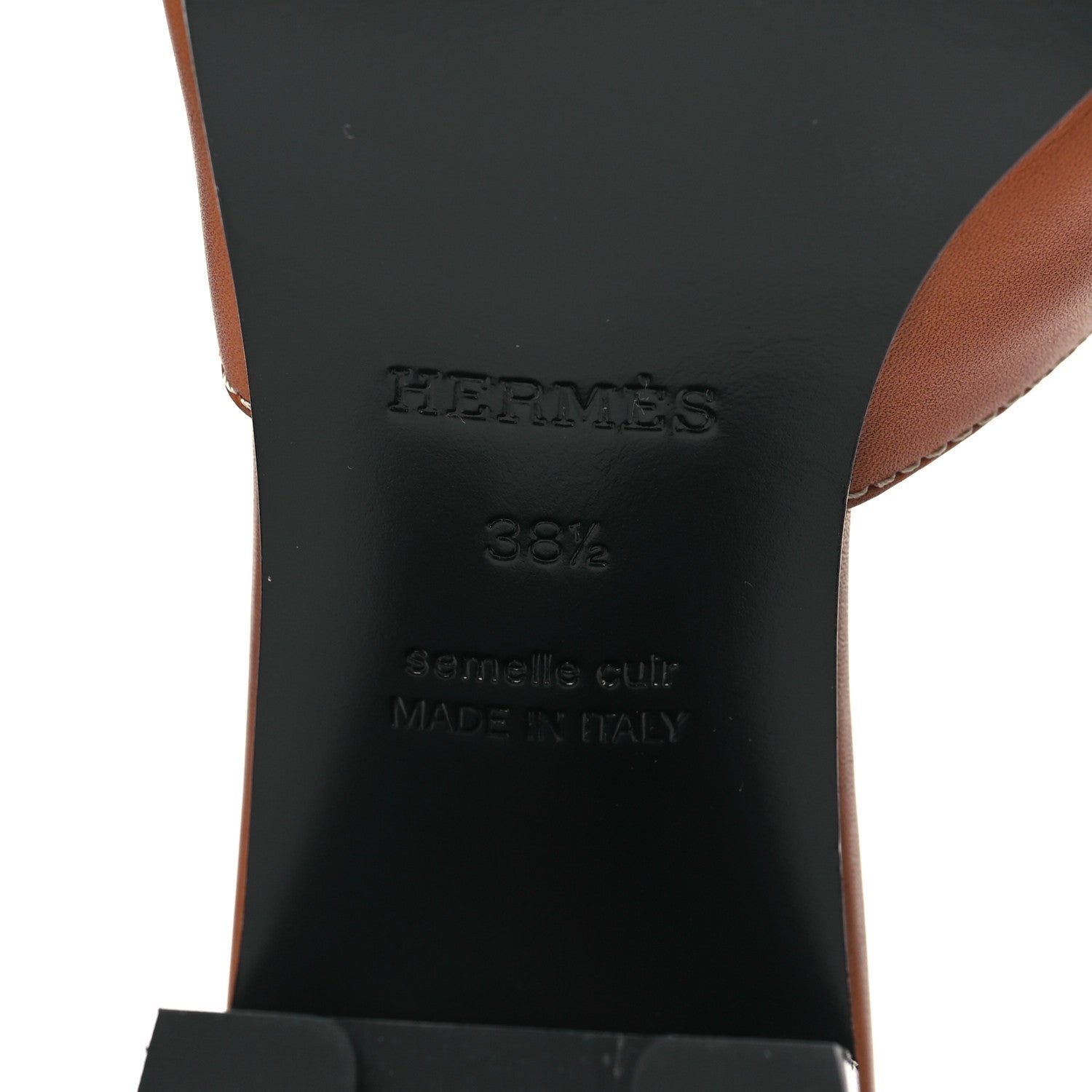 Hermes Calfskin Helia 60 Sandals 38.5 Gold 6 of 9