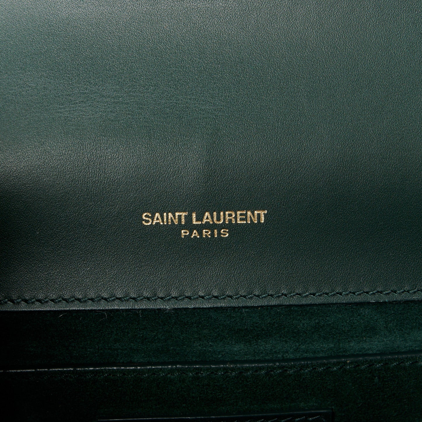 Smooth Calfskin Small Classic Monogram Kate Tassel Satchel Dark Leaf