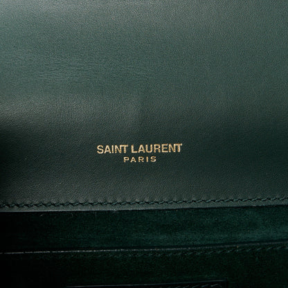 Saint Laurent Smooth Calfskin Small Classic Monogram Kate Tassel Satchel Dark Leaf 6 of 11