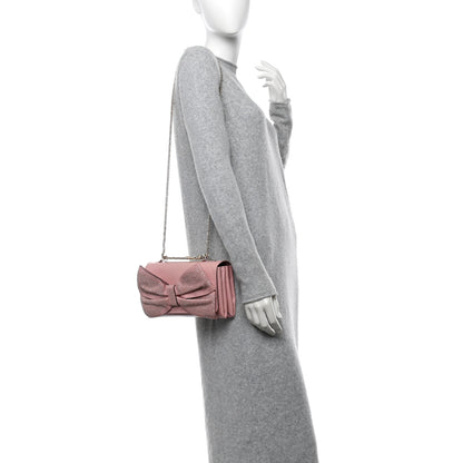 Valentino Garavani Nappa Bow Studded Shoulder Bag Pop Gardenia 2 of 10