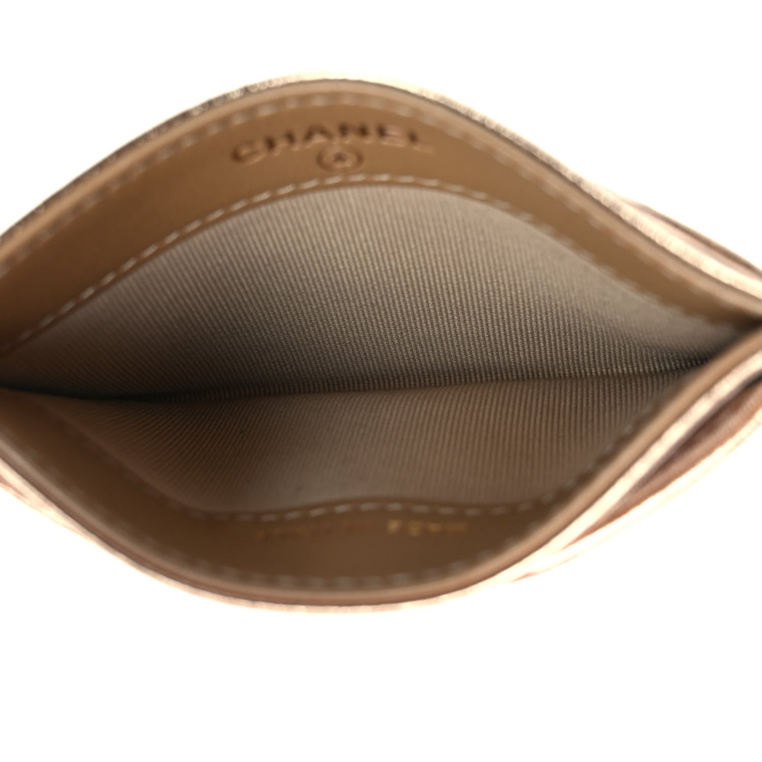 Chanel Metallic Lambskin Quilted Chanel 19 Card Holder Gold 5 of 7