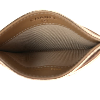 Chanel Metallic Lambskin Quilted Chanel 19 Card Holder Gold 5 of 7