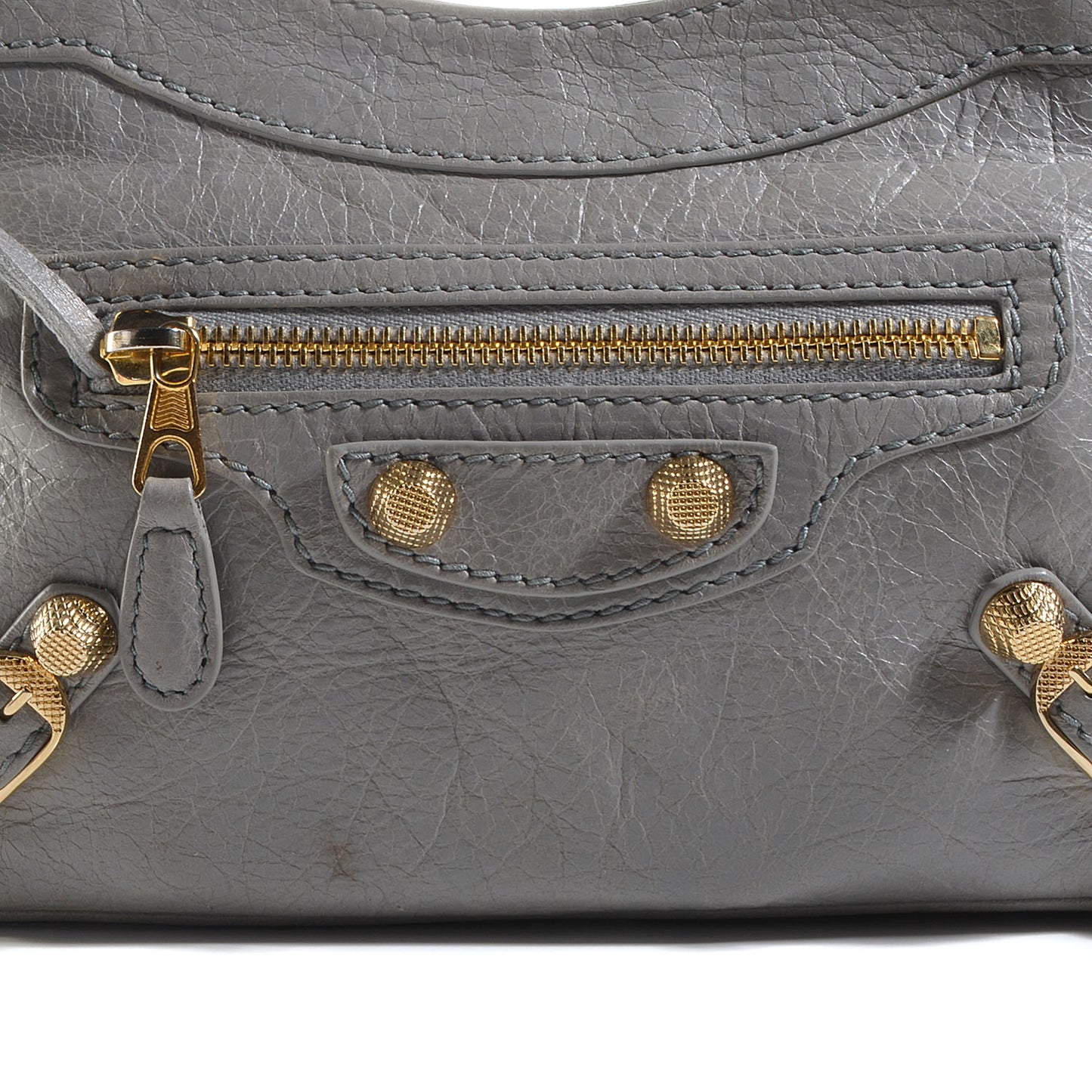 Agneau Giant 12 Gold Hardware Hip Gris Pyrite