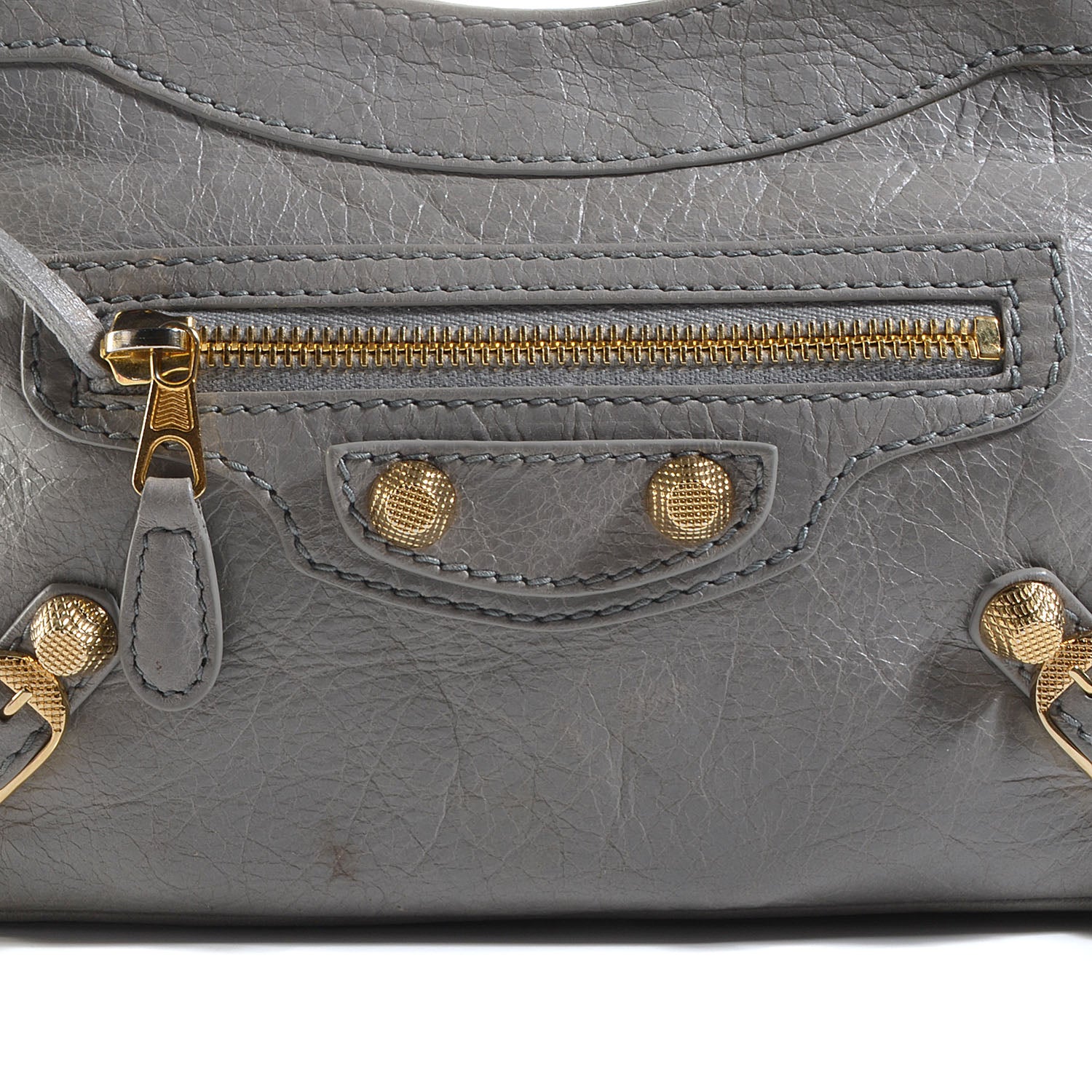 Balenciaga Agneau Giant 12 Gold Hardware Hip Gris Pyrite 11 of 12