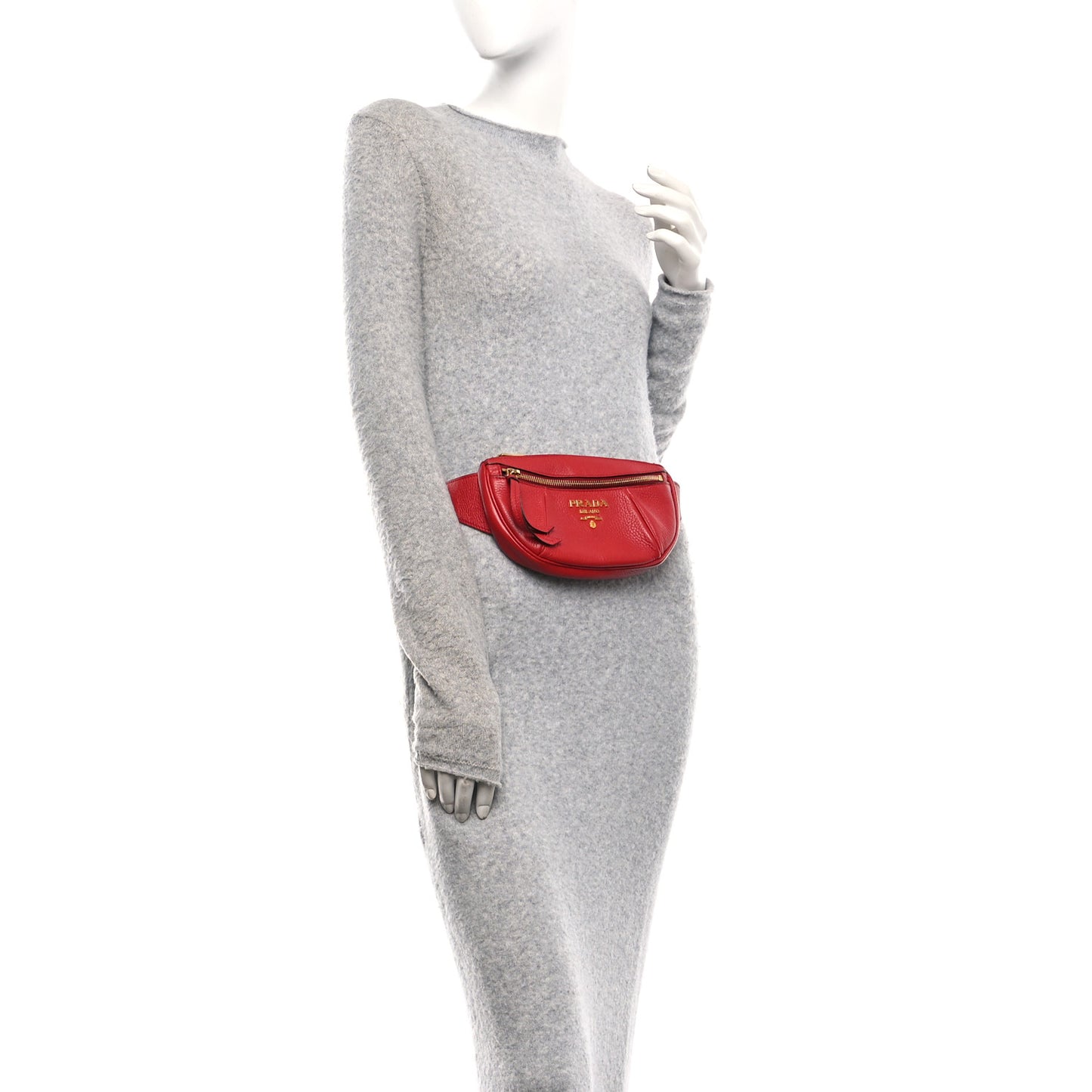 Vitello Daino Small Belt Bag Rosso