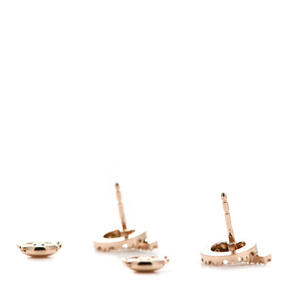 Hermes 18K Rose Gold Diamond Finesse Earrings 3 of 5