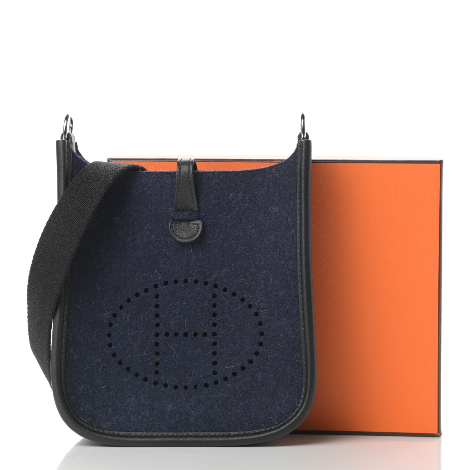 Hermes Swift Sangle Wooly Evelyne TPM Bleu Nuit Black 11 of 11