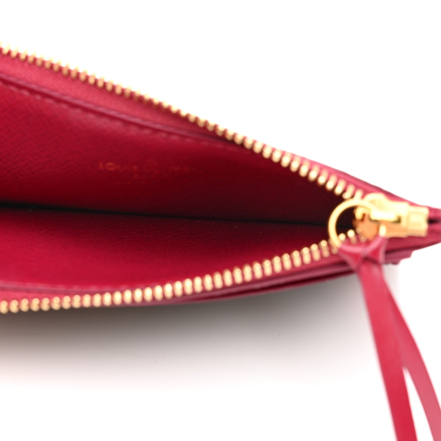 Monogram Zipped Card Holder Fuchsia