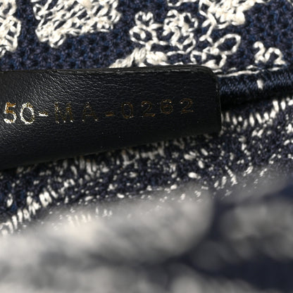 Christian Dior Canvas Embroidered Large Dioriviera Toile De Jouy Reverse Book Tote Blue 7 of 9