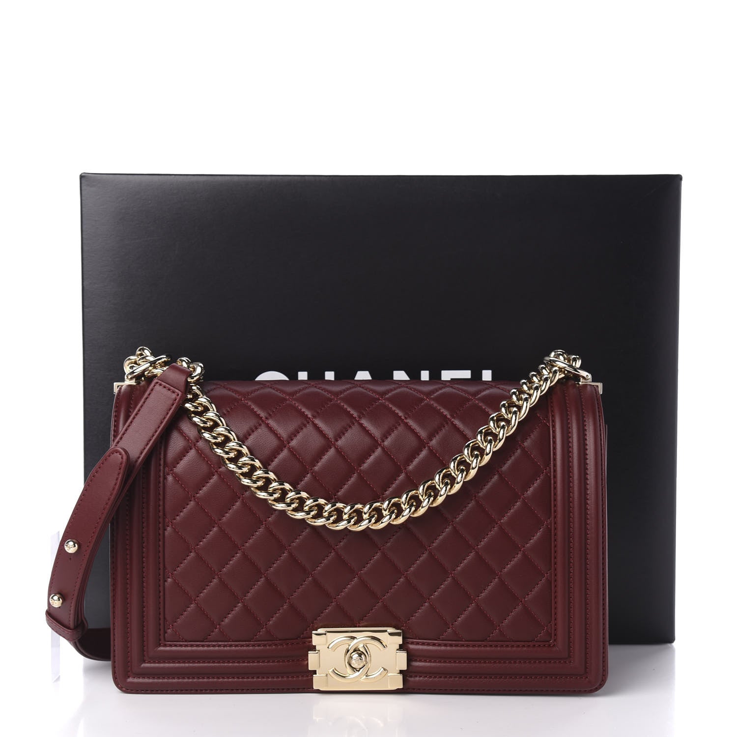 Chanel Lambskin Quilted New Medium Boy Flap Red 11 of 11