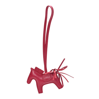 Hermes Milo Lambskin Grigri Rodeo Horse Bag Charm PM Rubis 1 of 4