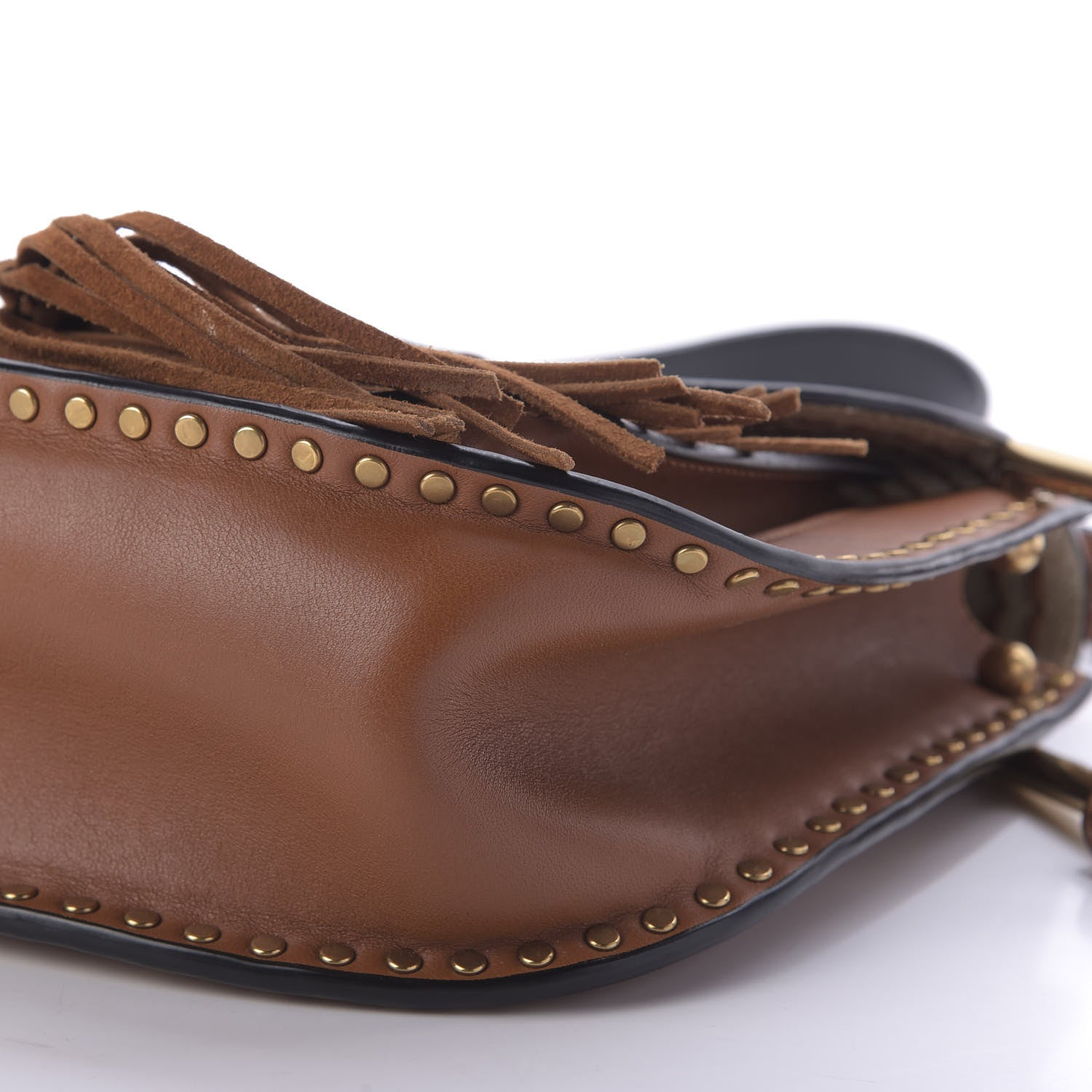 Chloe Calfskin Braided Small Hudson Shoulder Bag Caramel 7 of 8