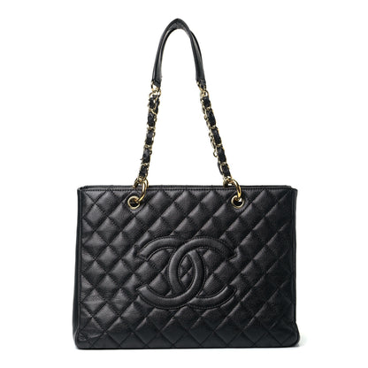 Chanel Caviar Quilted Grand Shopping Tote GST Black 2 of 9