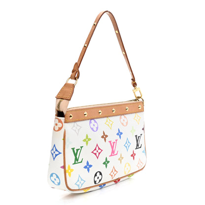 Louis Vuitton Monogram Multicolor Pochette Accessories White 2 of 6