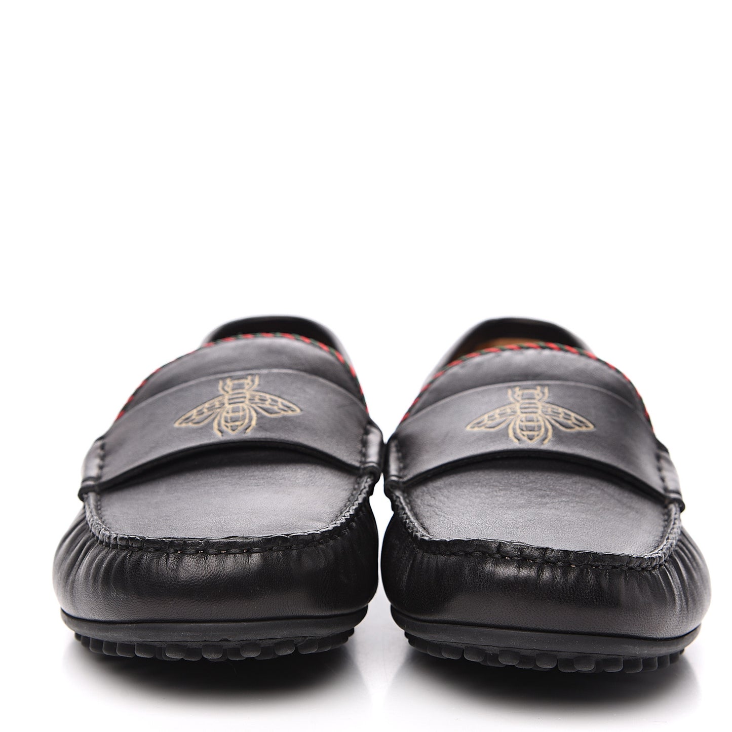 Nappa Mens Bee Driver Loafers 9.5 Black