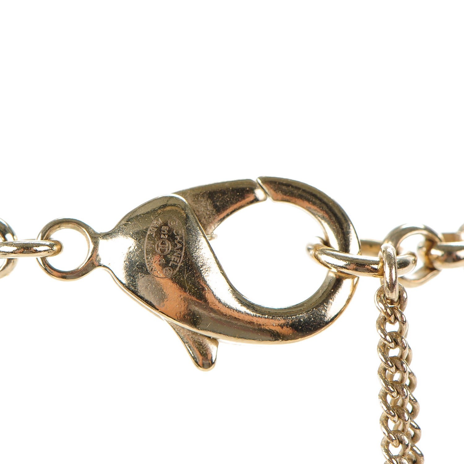Chanel Pearl Beaded Enamel Coco Charm Long Necklace Gold 6 of 10