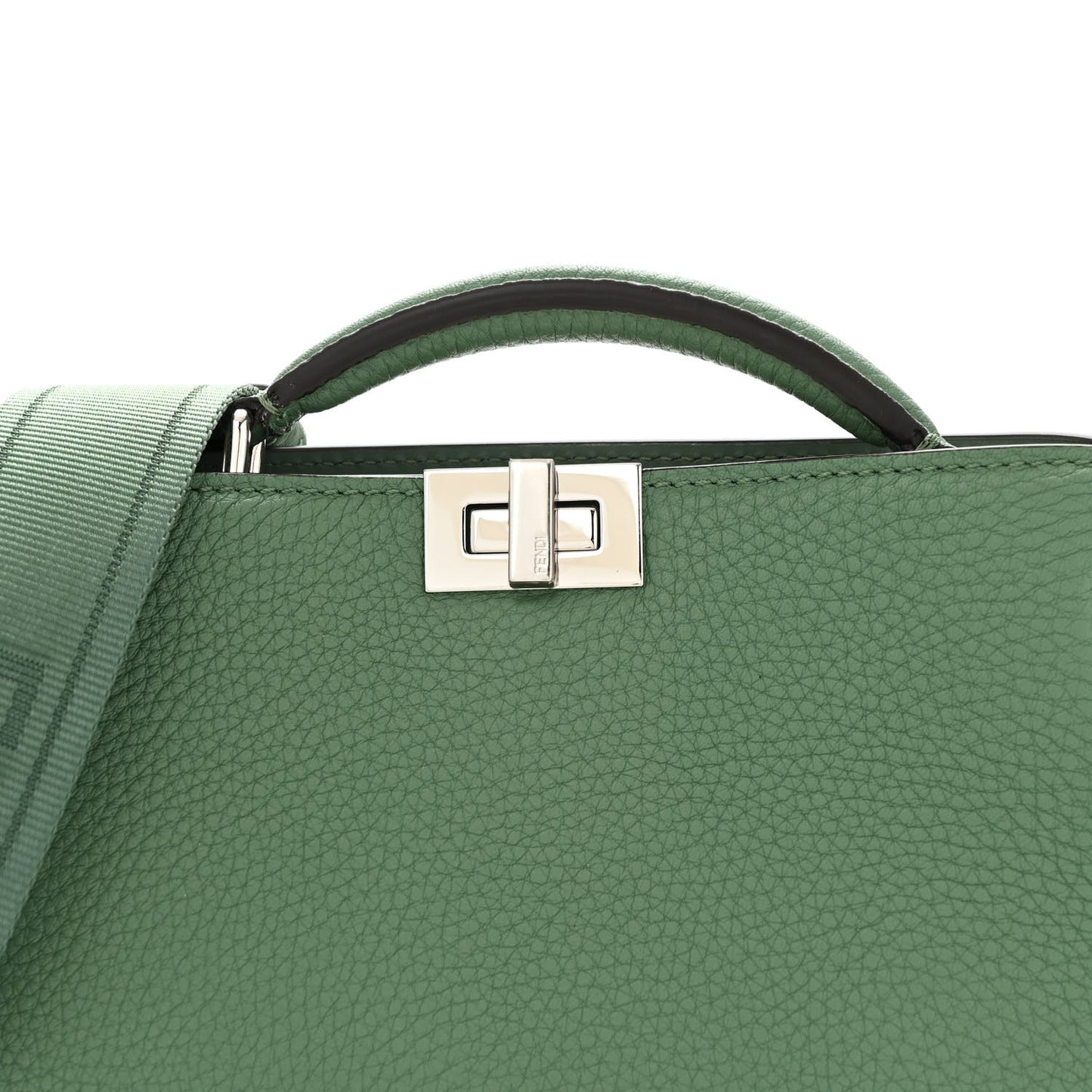 Cuoio Romano Vitello Cover Bi-Color Peekaboo I See U X Cross Satchel Green Island Maya