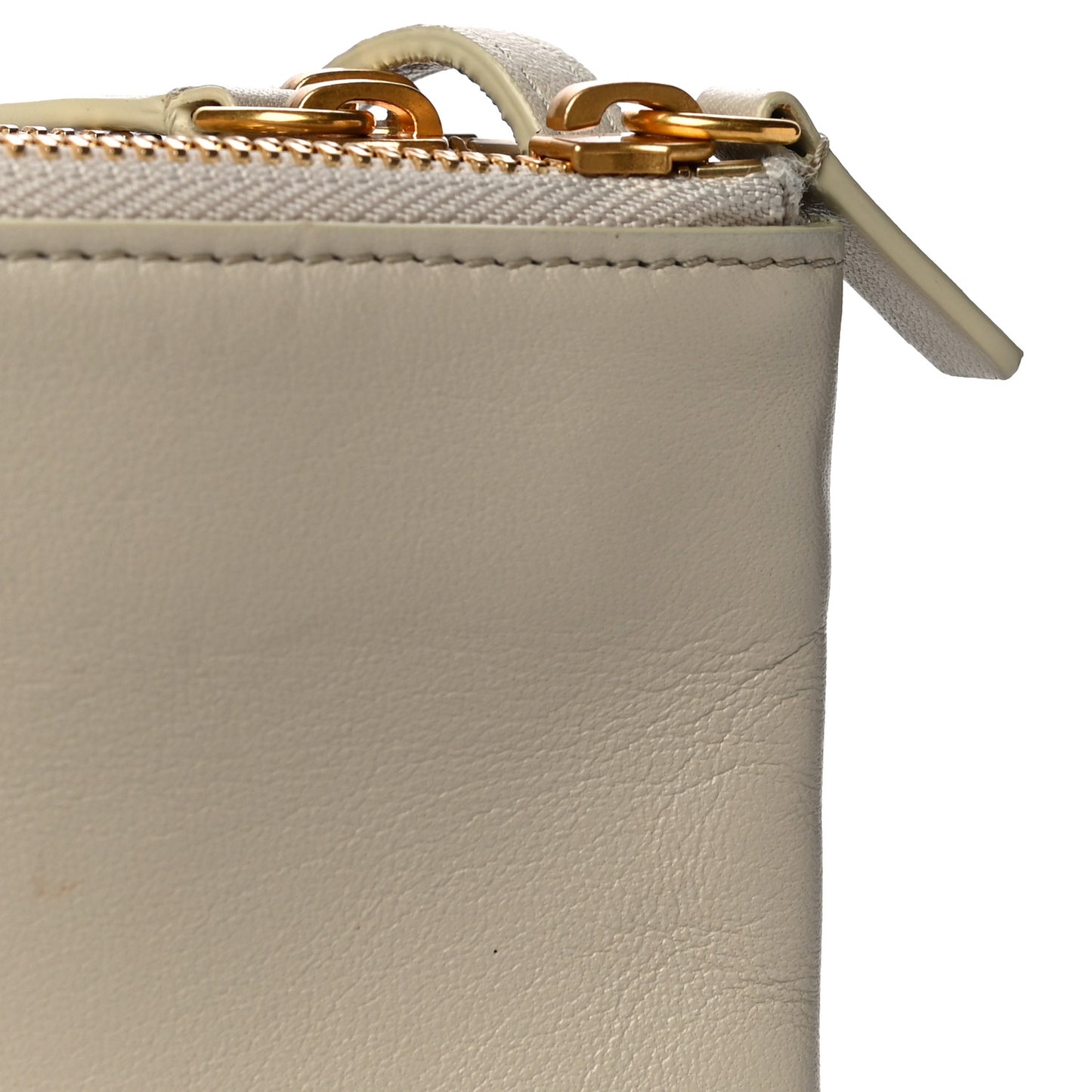 Lambskin Small Trio Crossbody Bag Beige