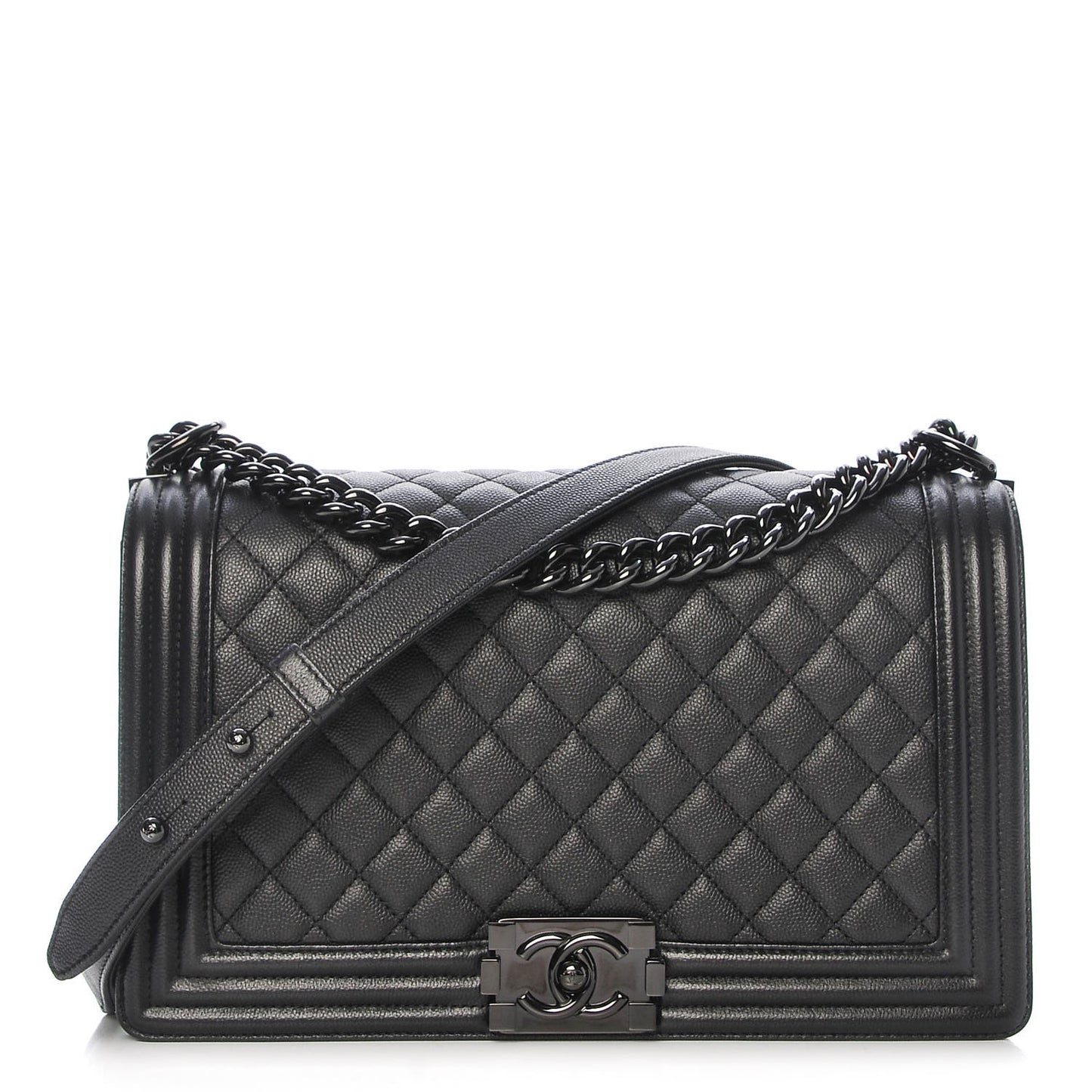 Caviar Quilted New Medium Boy Flap So Black