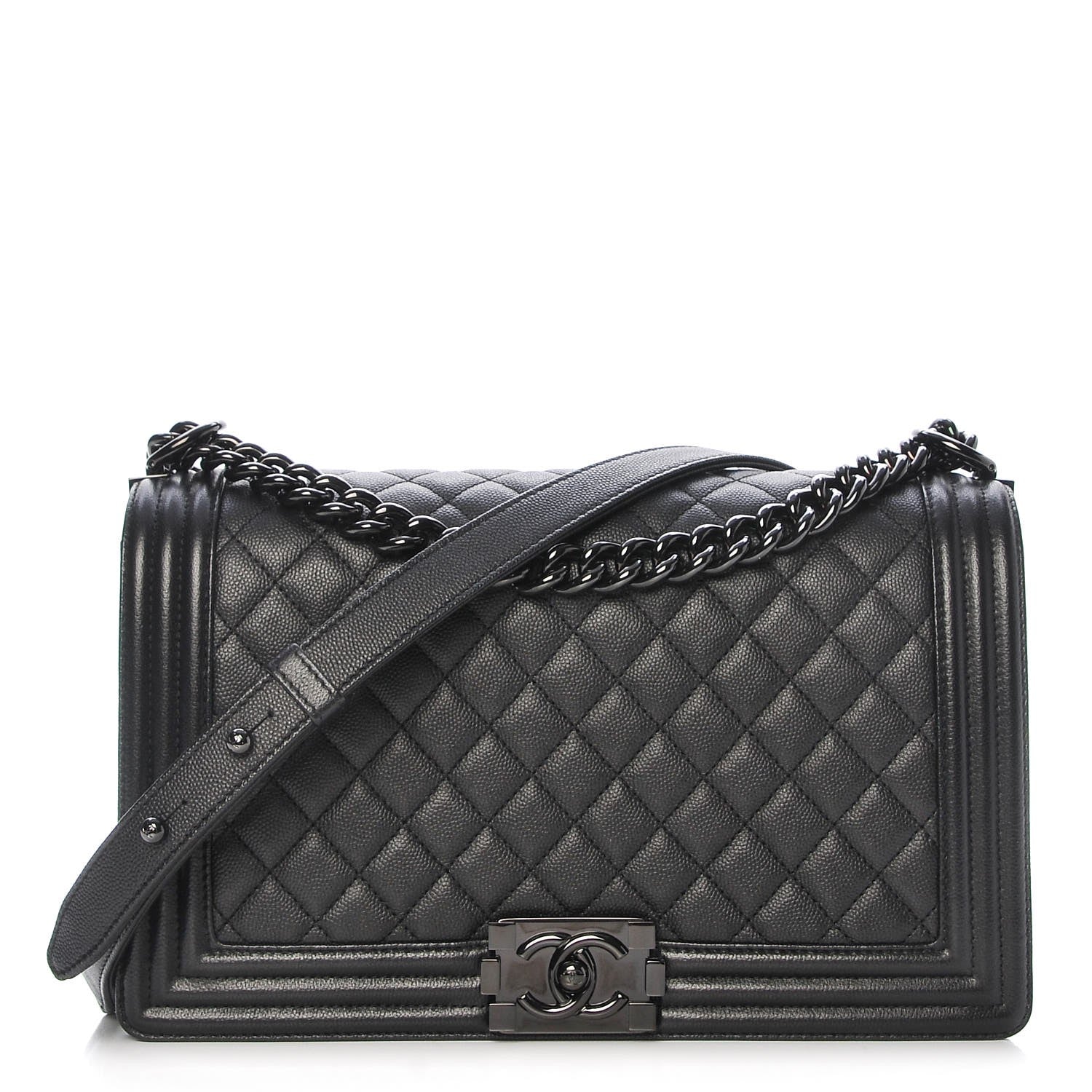 Chanel Caviar Quilted New Medium Boy Flap So Black 1 of 9