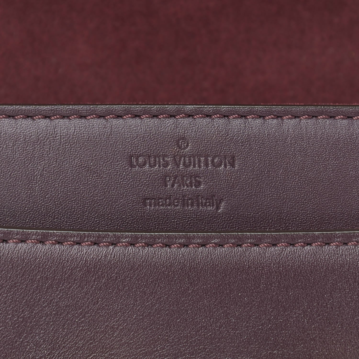 Louis Vuitton Calfskin Chain Louise GM Amarante 5 of 17