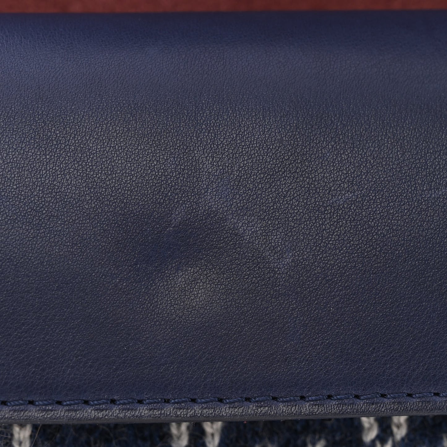 Smooth Calfskin Knit Nude 2.55 Reissue 225 Flap Navy