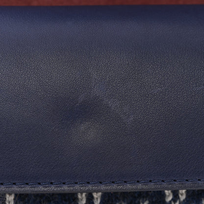 Chanel Smooth Calfskin Knit Nude 2.55 Reissue 225 Flap Navy 4 of 11