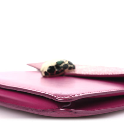 Bulgari Calfskin Galuchat Serpenti Forever Crossbody Bag Dark Pink 11 of 14