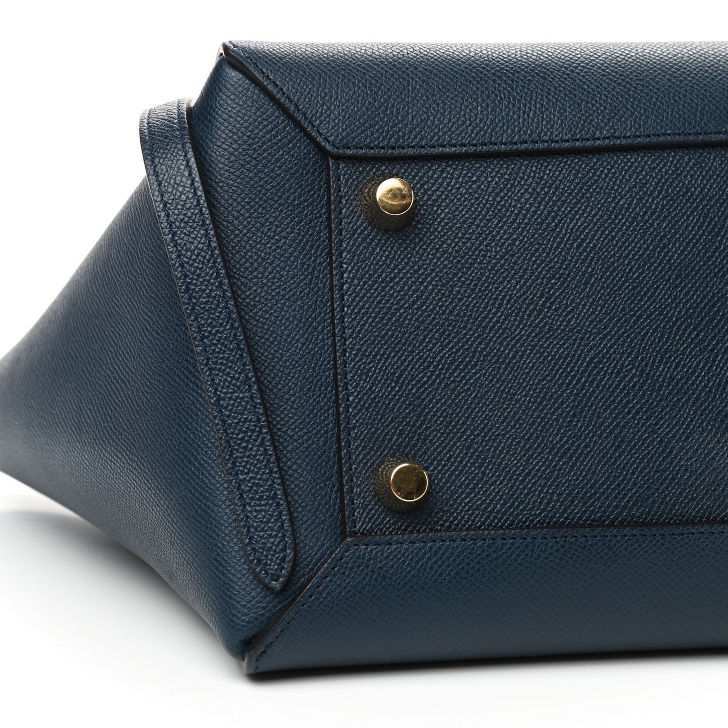 Grained Calfskin Mini Belt Bag Steel Blue