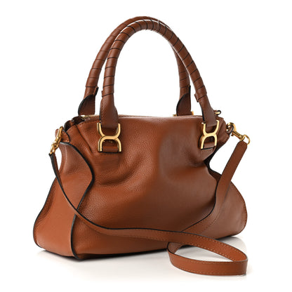 Chloe Calfskin Medium Marcie Satchel Tan 3 of 8