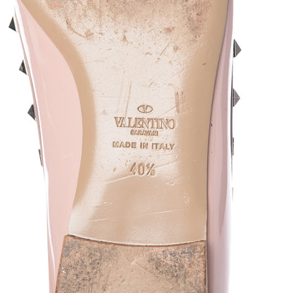 Valentino Garavani Patent Nappa Rockstud Ballerina Flats 40.5 Water Rose Poudre 8 of 17
