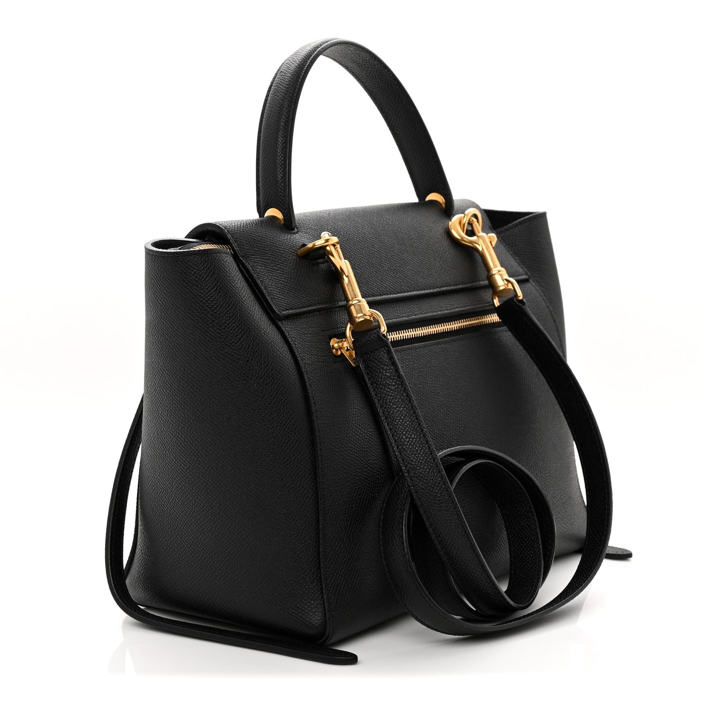 Grained Calfskin Micro Belt Bag Black
