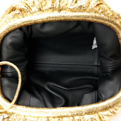 Bottega Veneta Metallic Nappa Intrecciato The Mini Pouch Oro 5 of 11