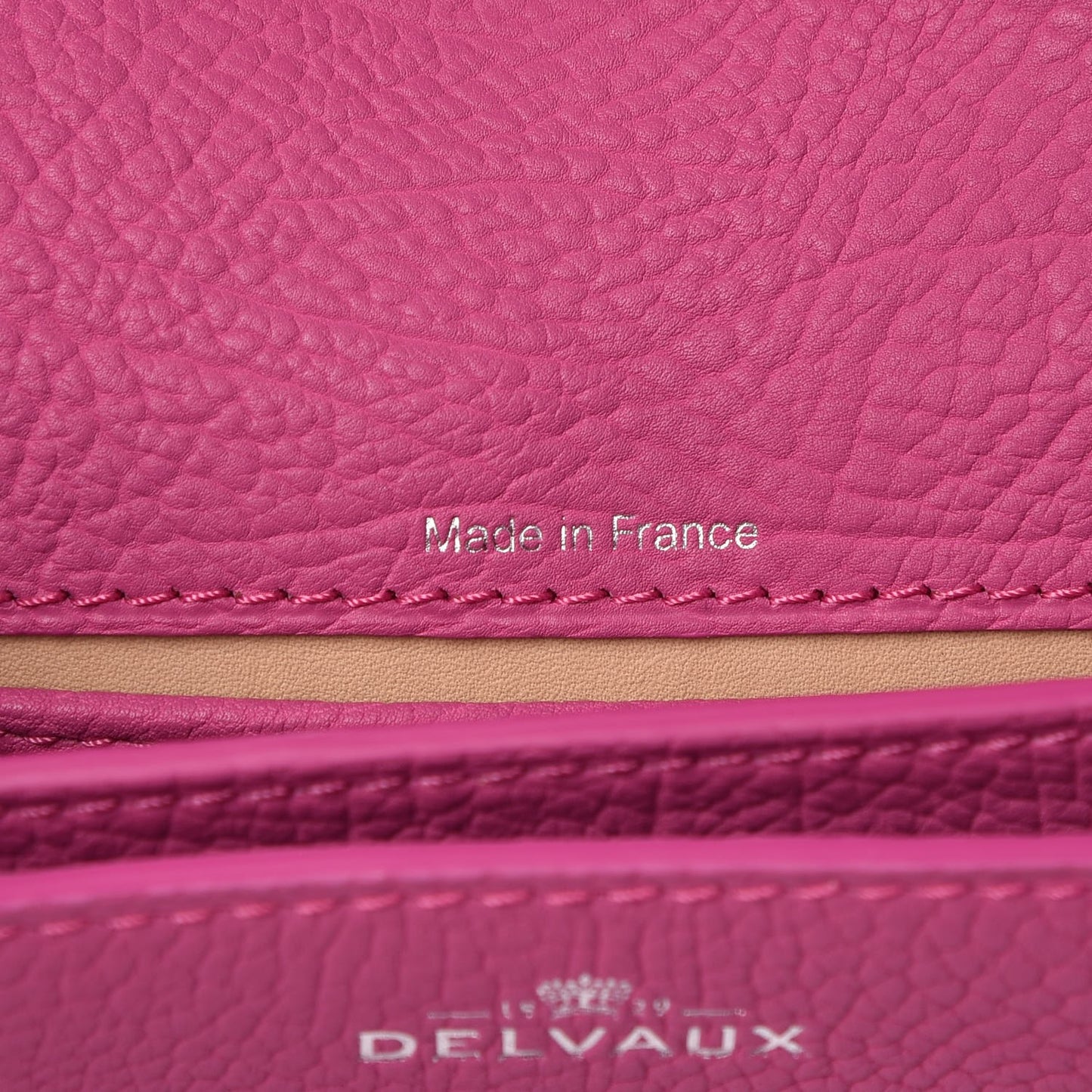 Crispy Calfskin Mini Le Mutin Saddle Bag Fuchsia
