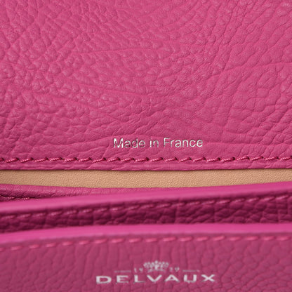 Delvaux Crispy Calfskin Mini Le Mutin Saddle Bag Fuchsia 7 of 8