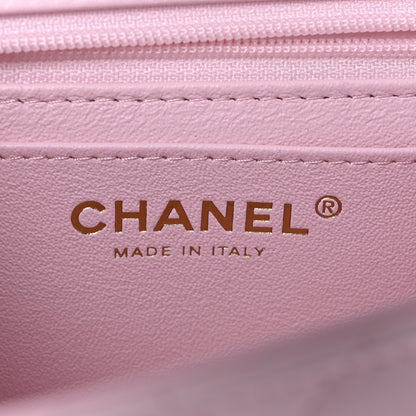 Chanel Lambskin Quilted Mini Top Handle Rectangular Flap Light Pink 6 of 9