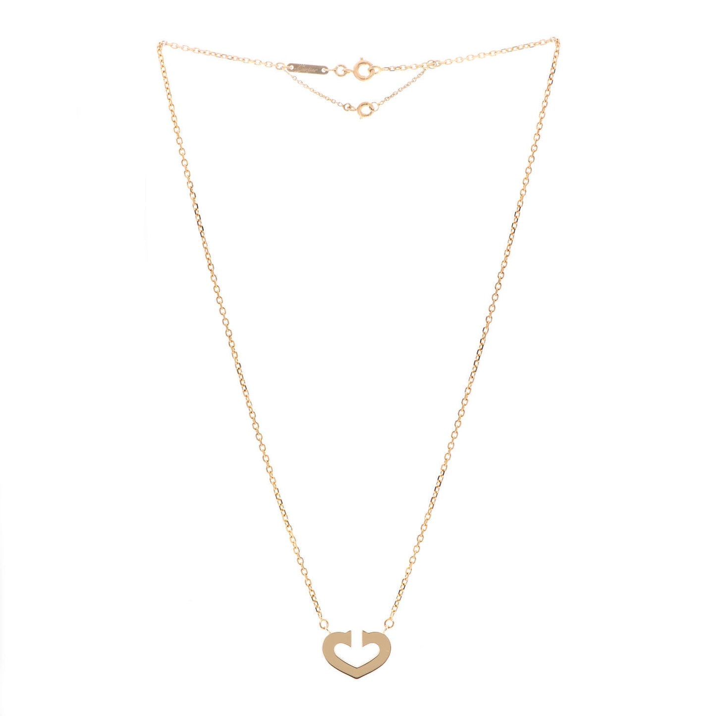 18K Yellow Gold Medium Hearts and Symbols Necklace